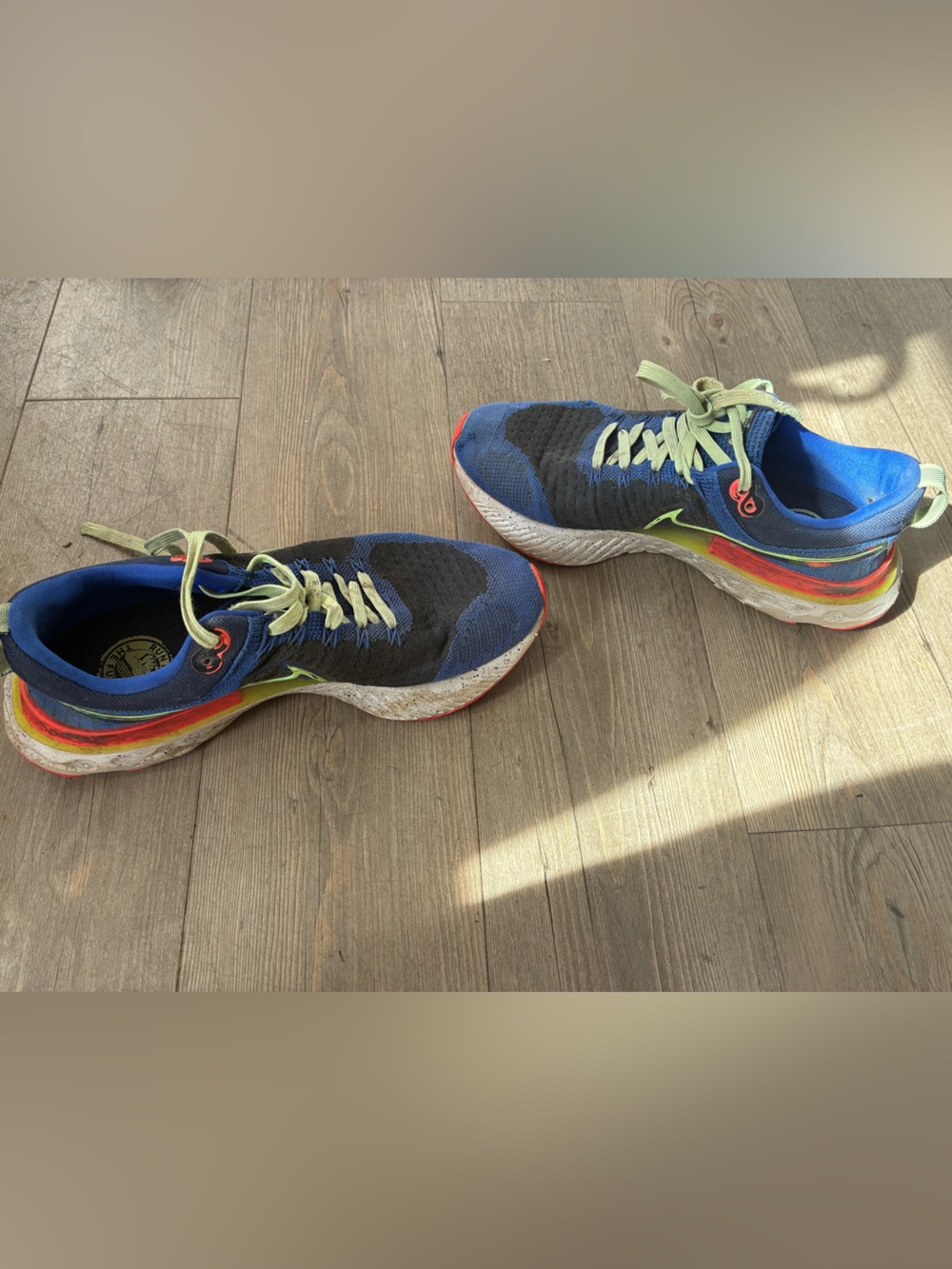 Nike React Infinity Run Flyknit 2 Obsidian/Racer Blue Mens Running Shoes US 9